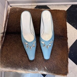 Jil Sander‎ Women’s Pointed toe Sky Blue Mules